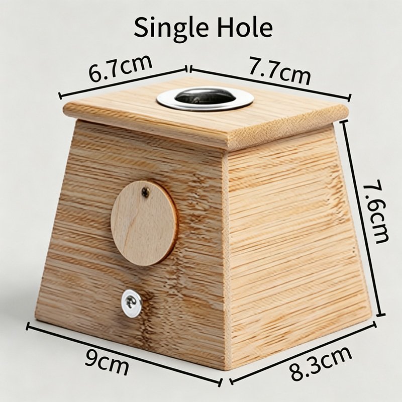 Bamboo 1-hole moxibustion box - 图片 2