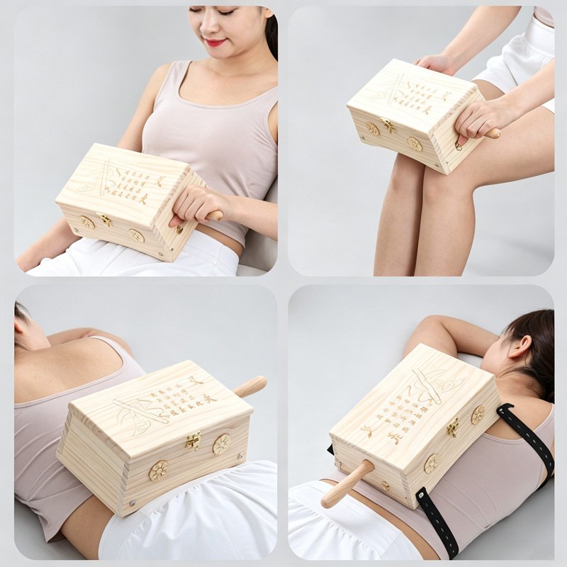 Solid wood moxibustion box - 图片 4