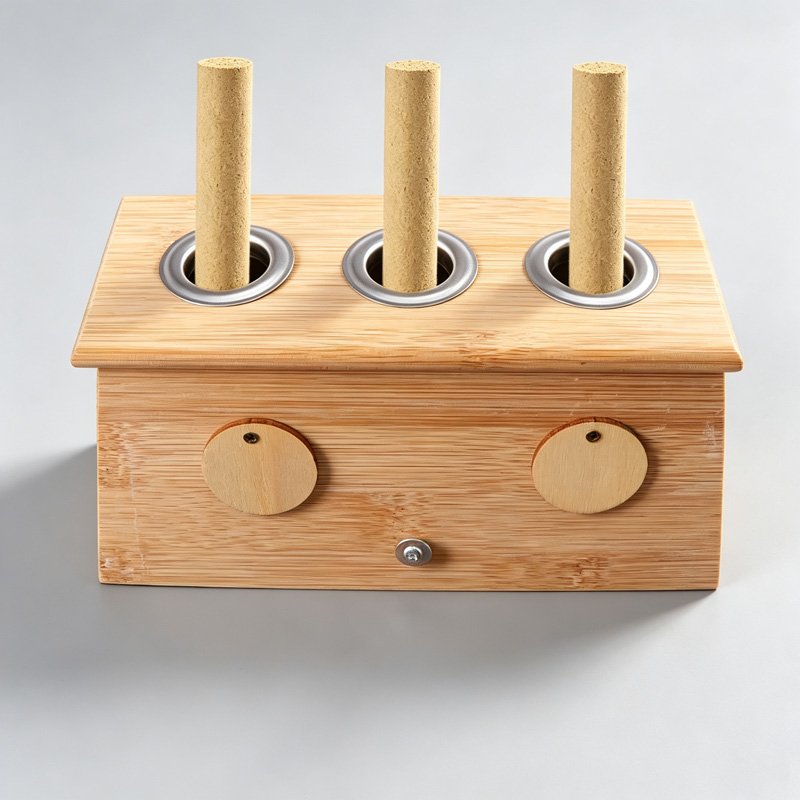 Bamboo 3-hole moxibustion box - 图片 5