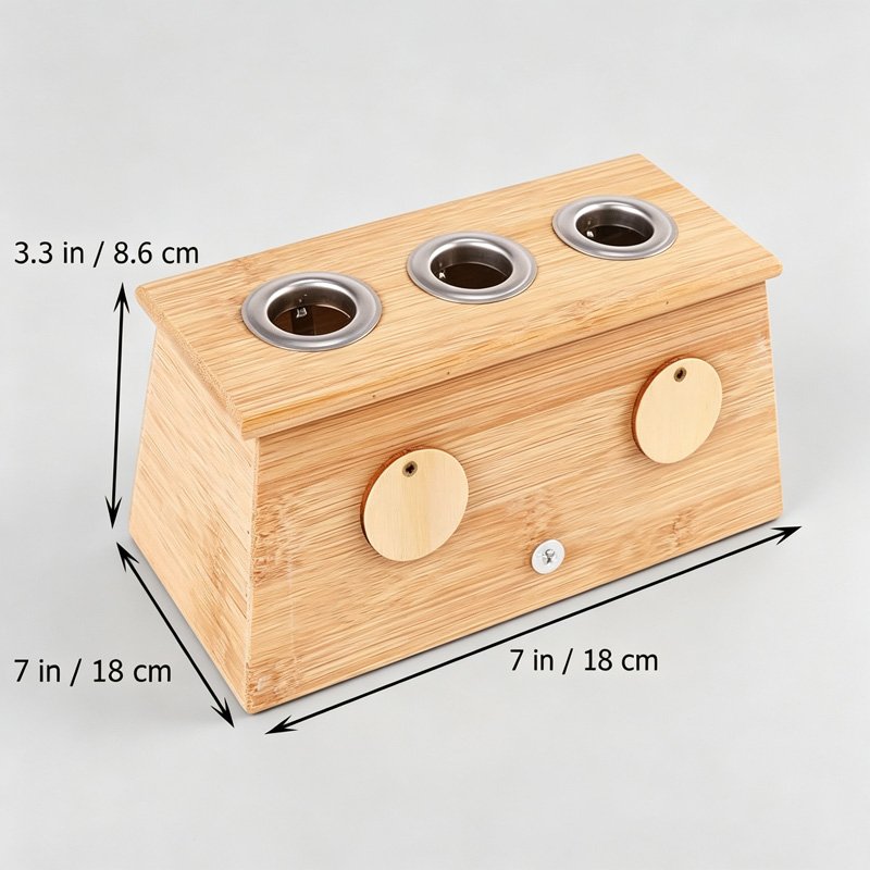 Bamboo 3-hole moxibustion box - 图片 6