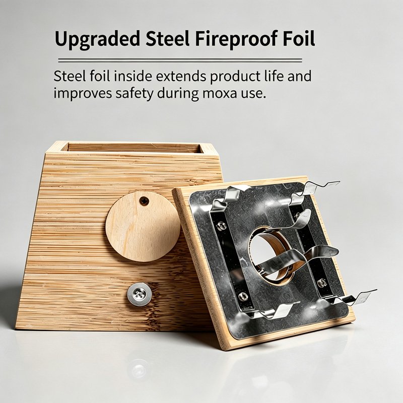 Bamboo 1-hole moxibustion box - 图片 3