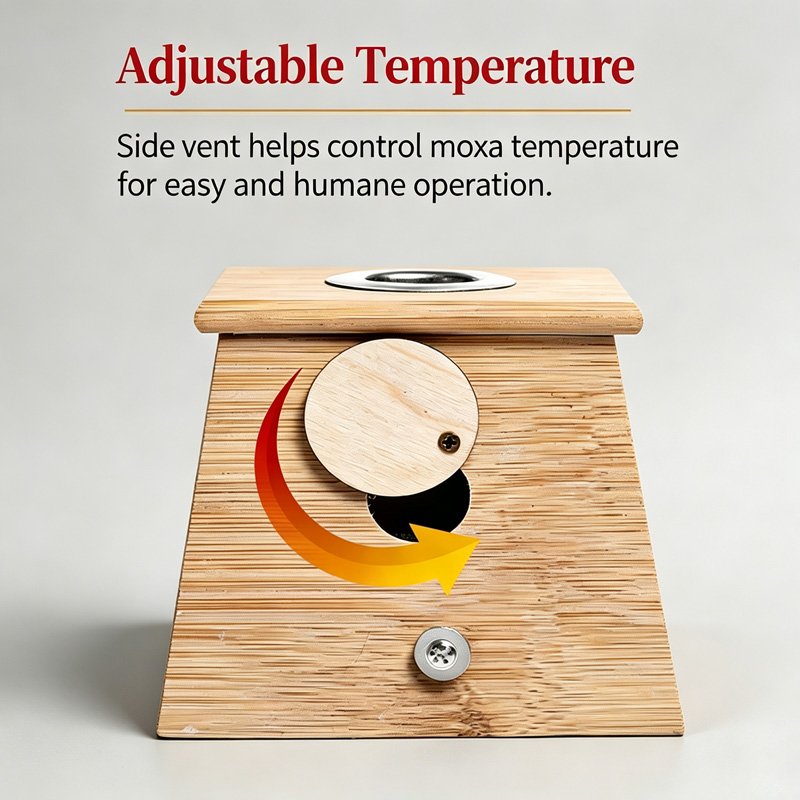 Bamboo 1-hole moxibustion box - 图片 5