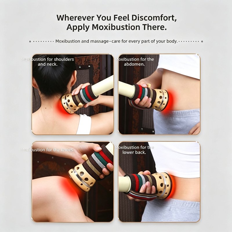 Solid wood BianShi moxibustion scraping jar - 图片 5