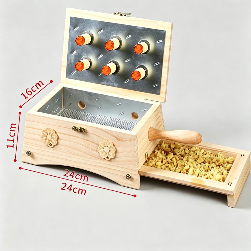 Solid wood moxibustion box - 图片 3